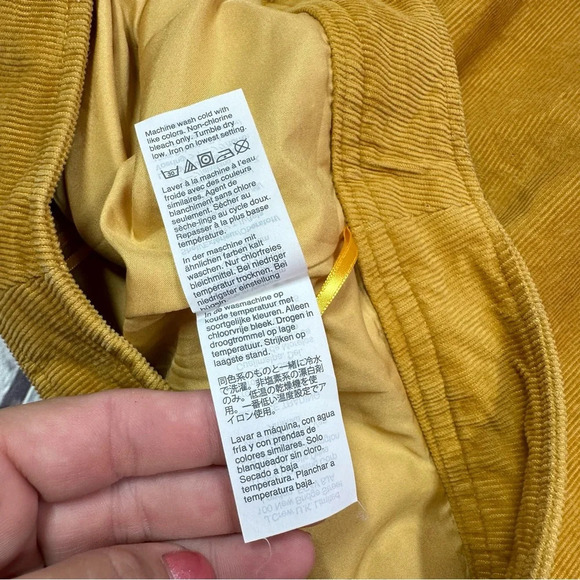 j. crew corduroy a-line mini skirt sz 2 mustart gold/yellow boho western - Picture 6 of 8
